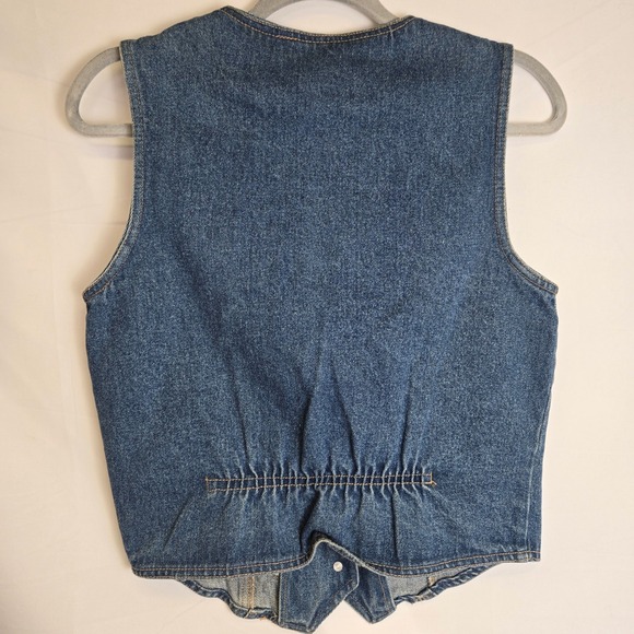 Vintage No Excuses Jeans Denim Vest, 100% Cotton, Medium - Picture 9 of 12